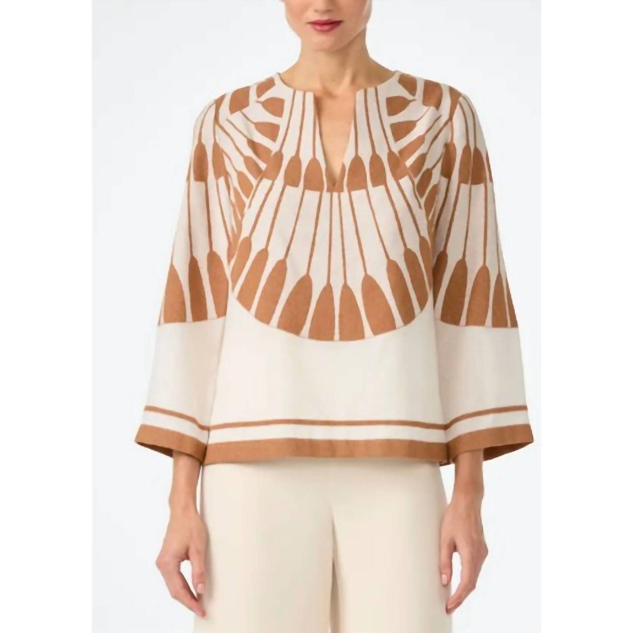 New Trina Turk Amy Top In Tan
